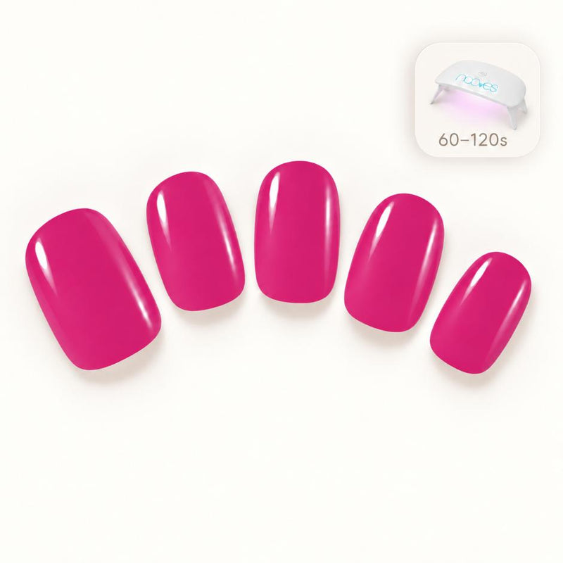 Láminas de Gel Semicuradas Wine Glow - Calidad Profesional Nooves
