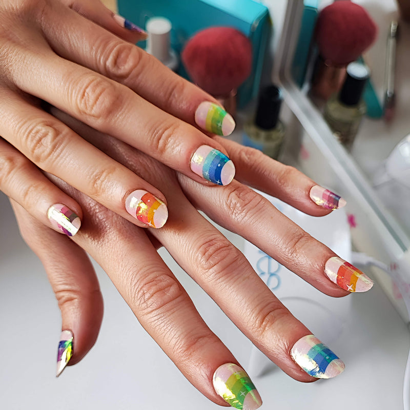 Gel Sheets - Rainbow Star - Nooves Nails