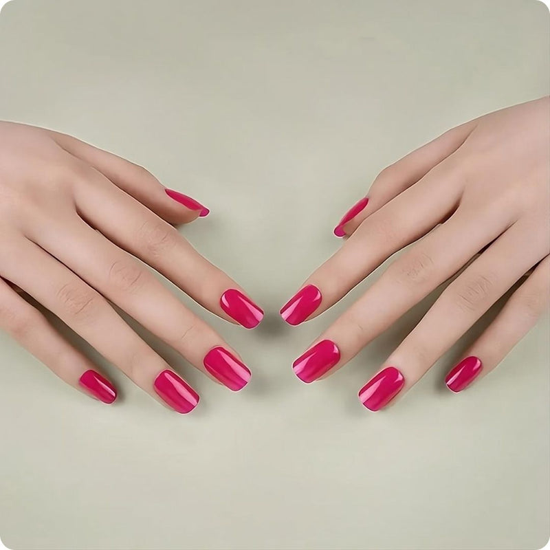 Resultado Manicura en casa con Láminas de Gel - Regal Orchid - Nooves Nails - Acabado Natural