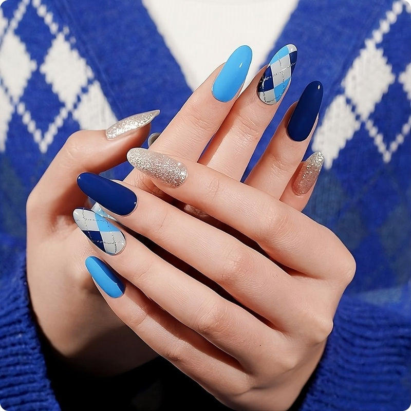 Diseño de uñas Elegant Blue - Veganas, Cruelty-Free y Hema-Free