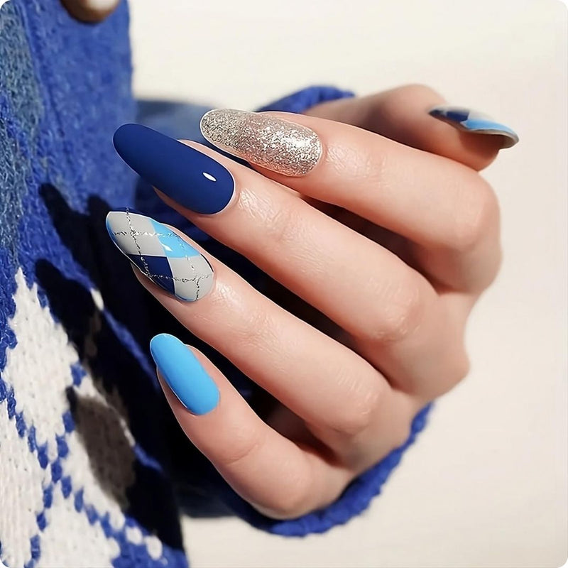 Kit de uñas de gel Elegant Blue - Fácil aplicación sin torno