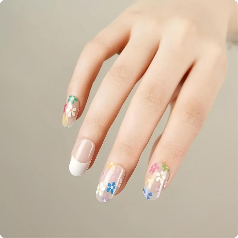 Gel Nail - Flowers - Nooves Nails