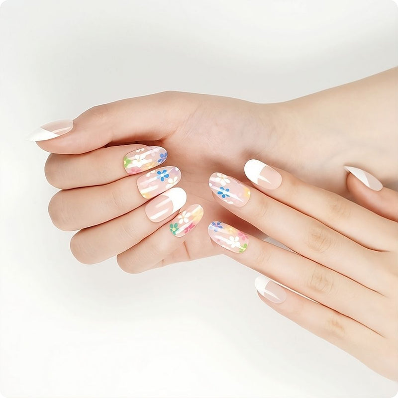 Gel Nail - Flowers - Nooves Nails
