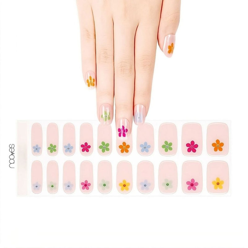 Gel Nail - Smiley Flowers - Nooves Nails