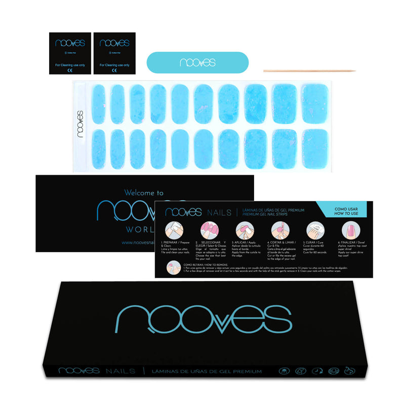 Detalle adicional Láminas Láminas de Gel - Artic Blue - Nooves Nails - Vista 11