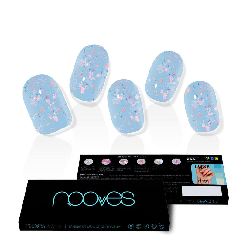 Tendencia manicura Láminas de Gel - Artic Blue - Nooves Nails - Estilo moderno y elegante