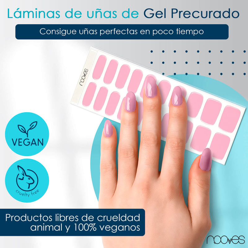 Folhas de Gel - Baby Pink - Nooves Nails