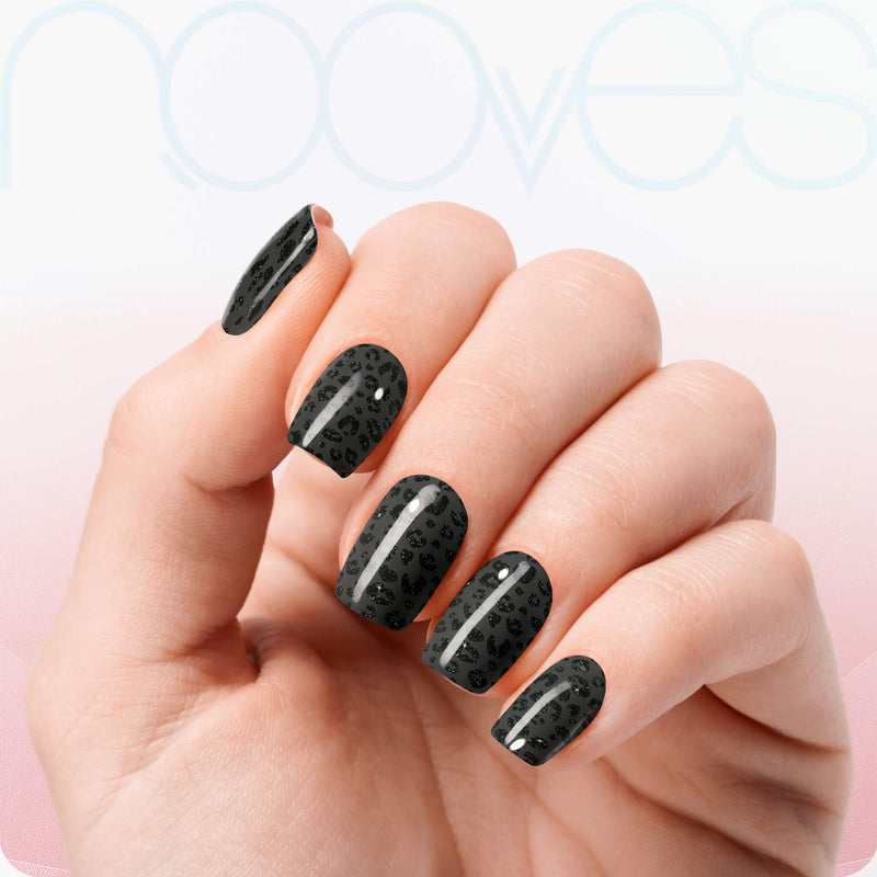 Gel Sheets - Black Leopard - Nooves Nails
