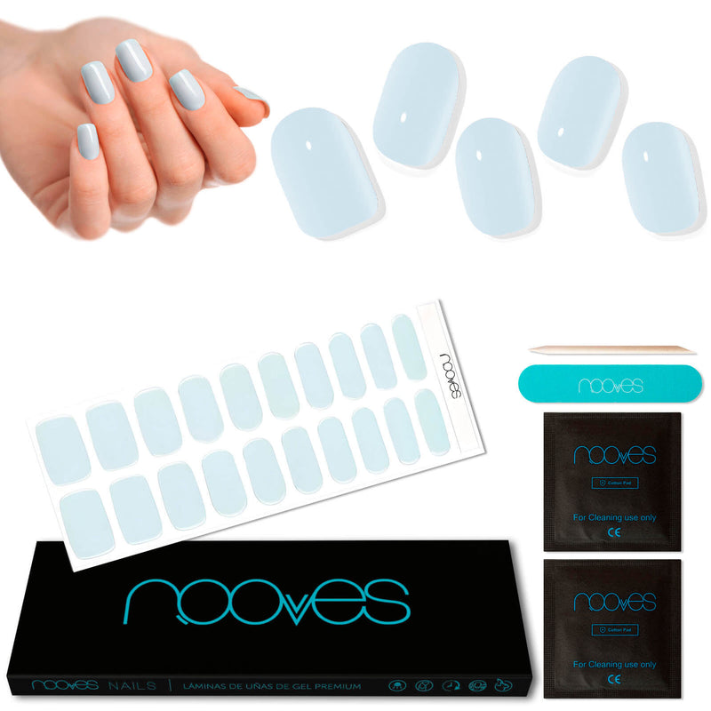 Láminas resistentes al agua Láminas de Gel - Blue Salt - Nooves Nails - Duración más de 14 días