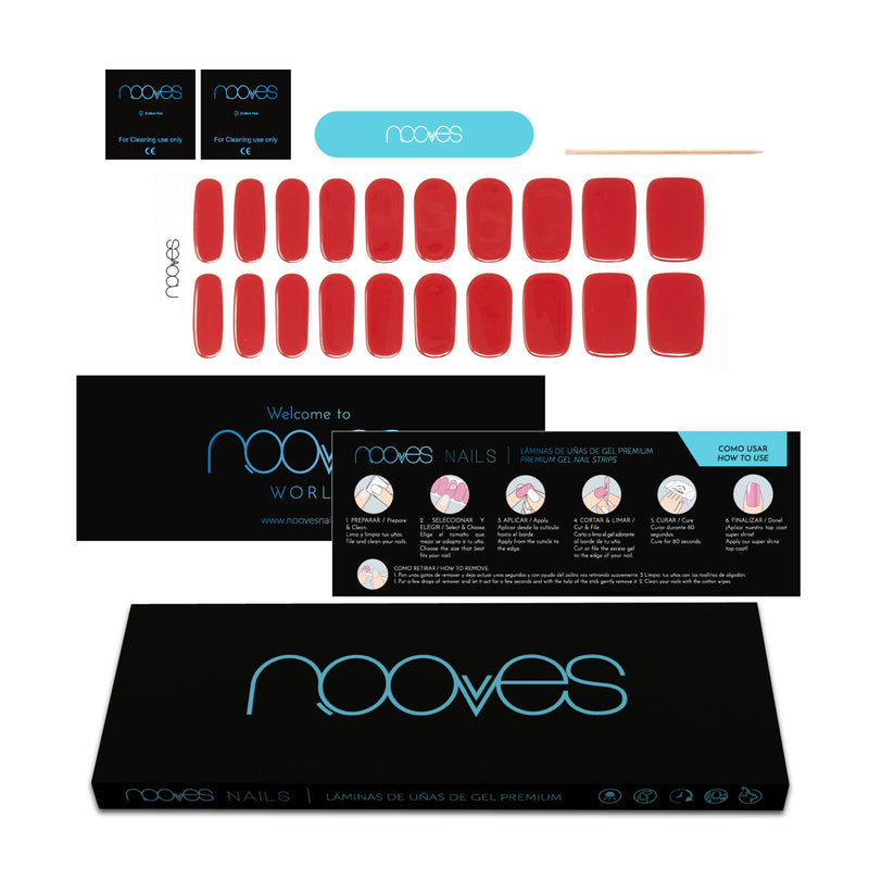 Textura y grosor láminas Pack Red Summer Vibes – Pack de 2 láminas de uñas para manicura y pedicura - Gel auténtico semicurado al 60%
