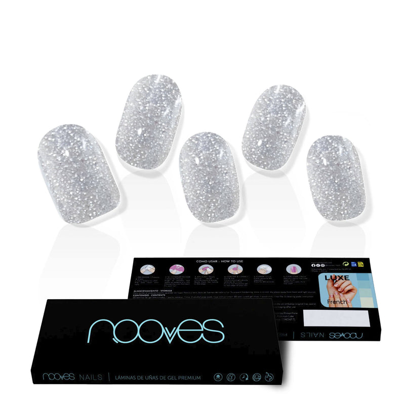 Textura y grosor láminas Folhas de gel - Dazzling Diva - Nooves Nails - Gel auténtico semicurado al 60%