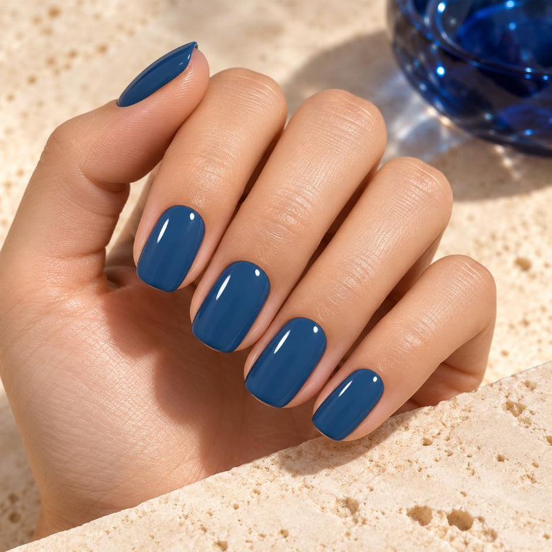 Textura y grosor láminas Deep Navy - Gel auténtico semicurado al 60%