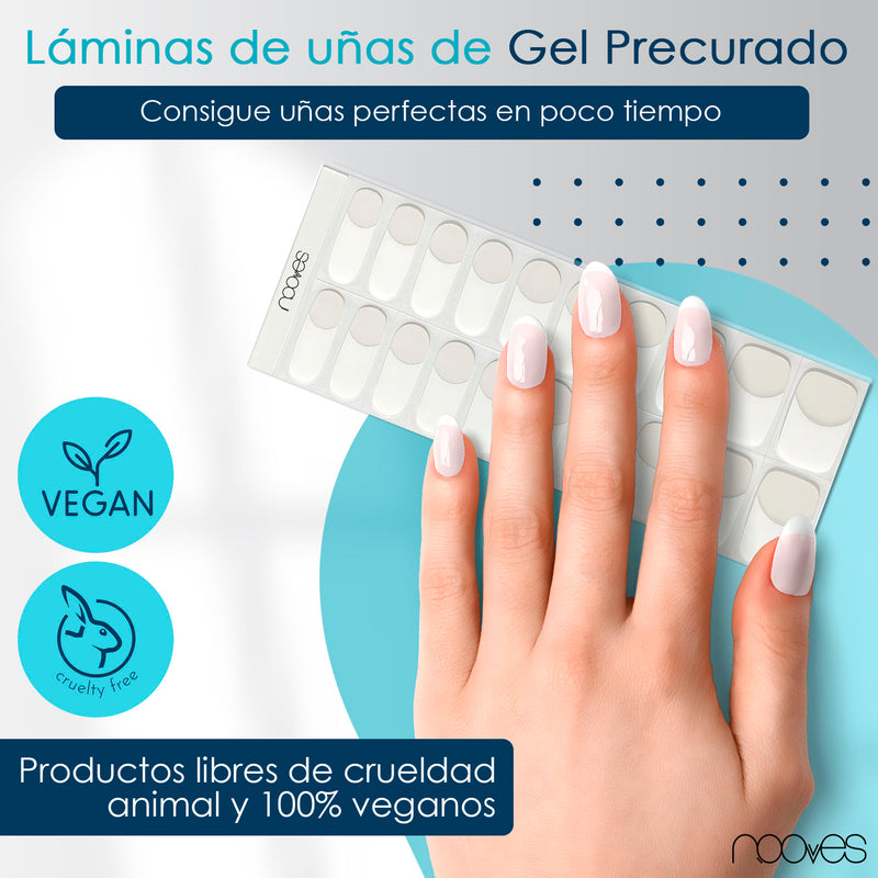 Tendencia manicura Folhas de Gel - French Grace - Nooves Nails - Estilo moderno y elegante