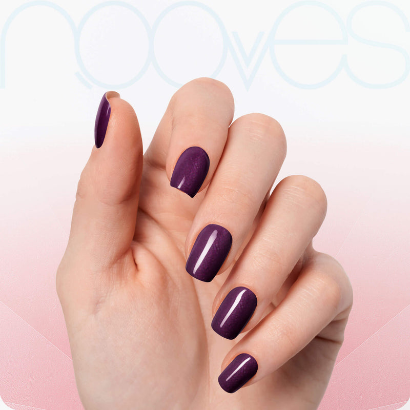 Láminas resistentes al agua Láminas de Gel - Grape Glow - Nooves Nails - Duración más de 14 días