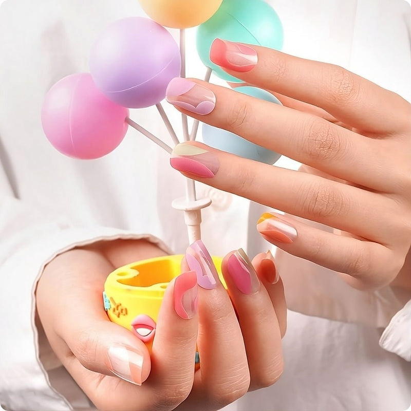 Resultado Manicura en casa con Láminas de Gel - Paradise - Nooves Nails - Acabado Natural