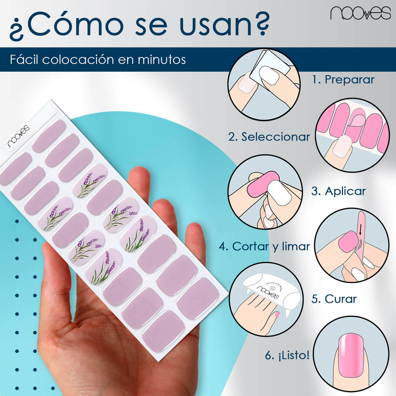 Detalle adicional Láminas Láminas de Gel - Lavander - Nooves Nails - Vista 16