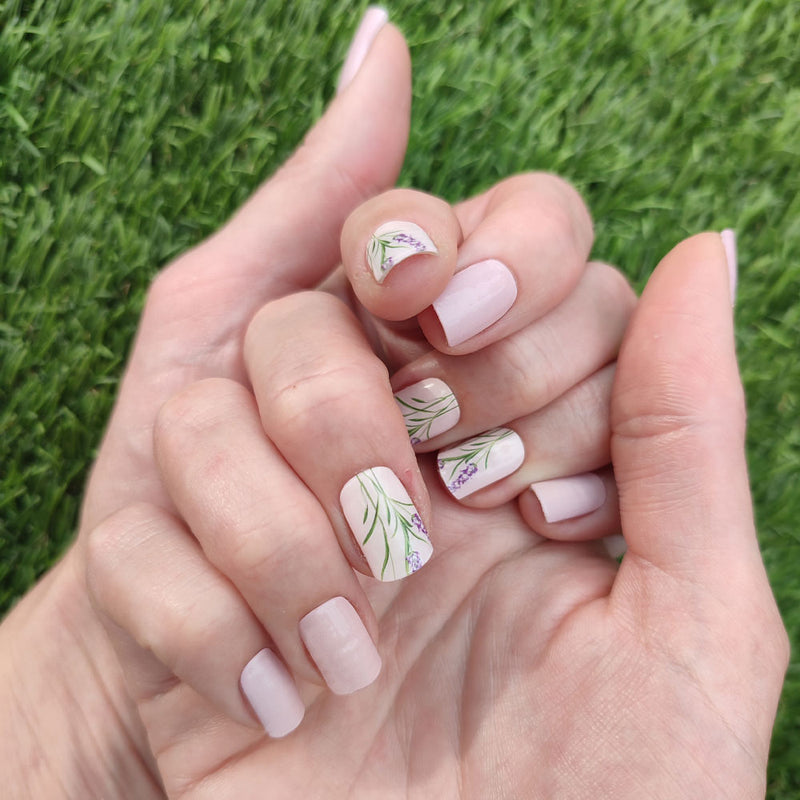 Diseño de uñas Láminas de Gel - Lavander - Nooves Nails - Veganas, Cruelty-Free y Hema-Free