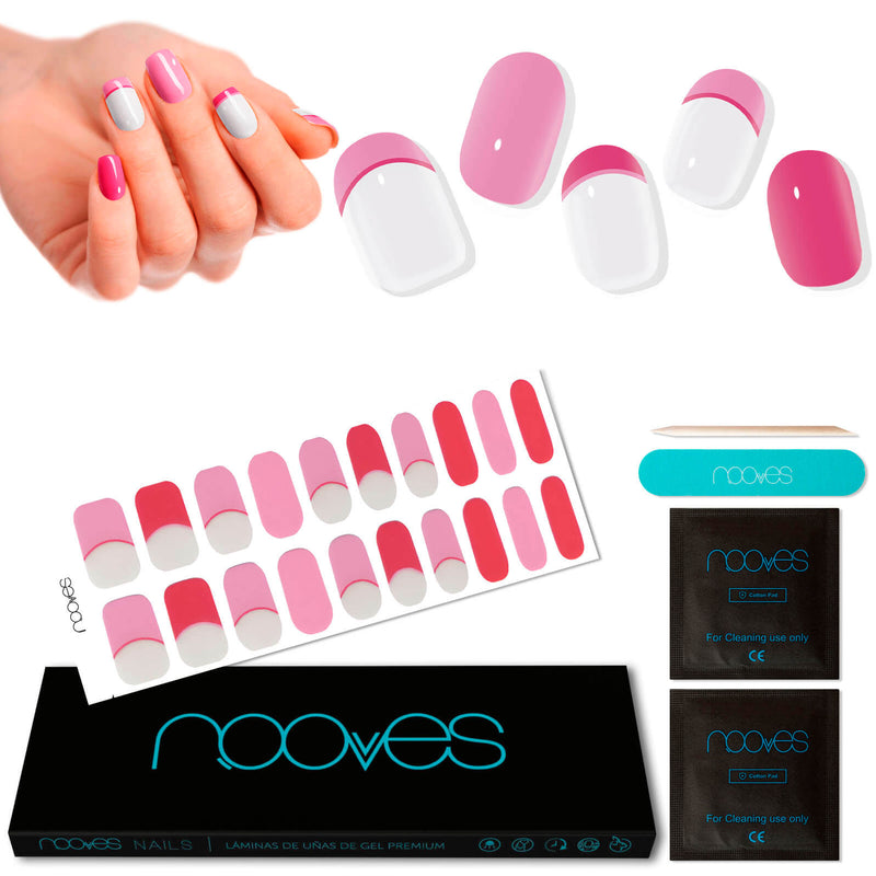 Kit de uñas de gel Láminas de Gel - Love Vibes - Nooves Nails - Fácil aplicación sin torno