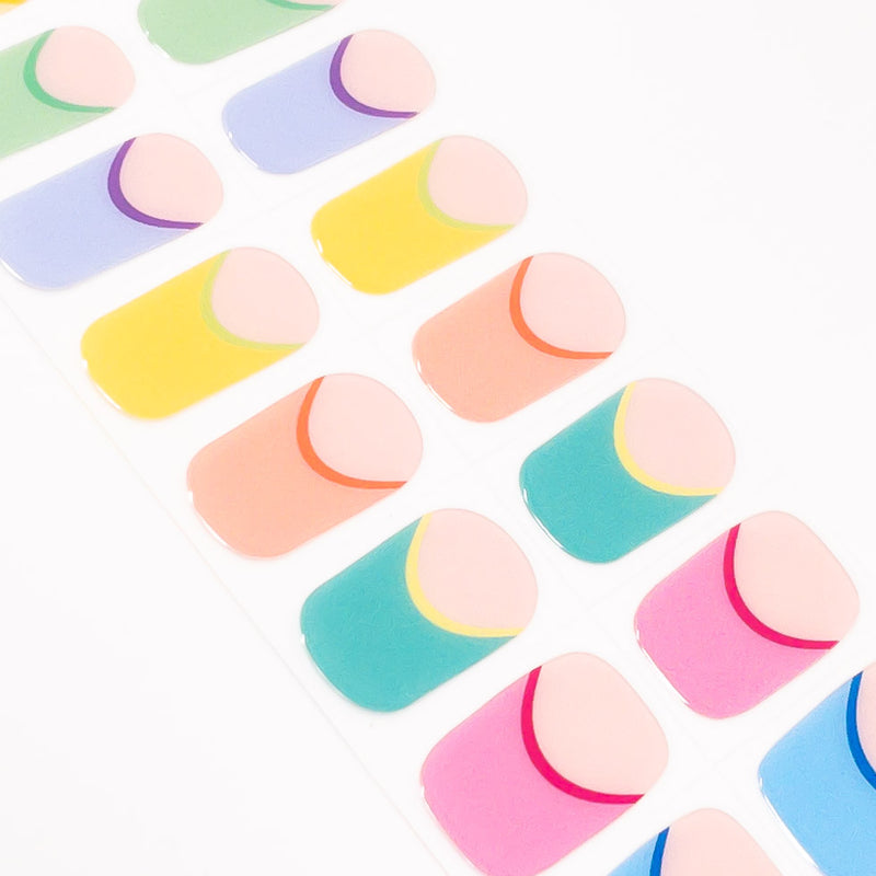 Diseño de uñas Láminas de Gel - Macaron - Nooves Nails - Veganas, Cruelty-Free y Hema-Free