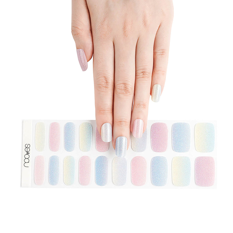 Láminas resistentes al agua Folhas de Gel - Cotton Candy - Nooves Nails - Duración más de 14 días