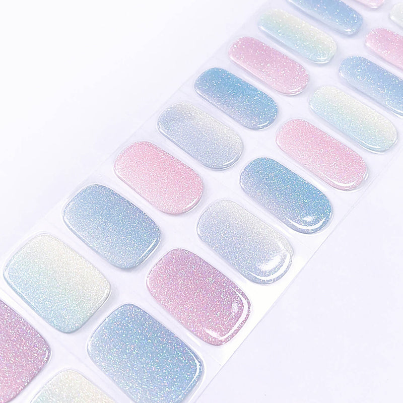 Diseño de uñas Folhas de Gel - Cotton Candy - Nooves Nails - Veganas, Cruelty-Free y Hema-Free