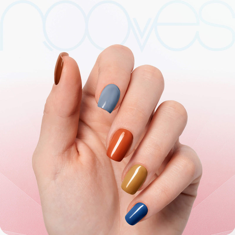 Uñas de gel Láminas de Gel - Nature´s Canvas - Nooves Nails curadas con lámpara UV - Brillo espejo