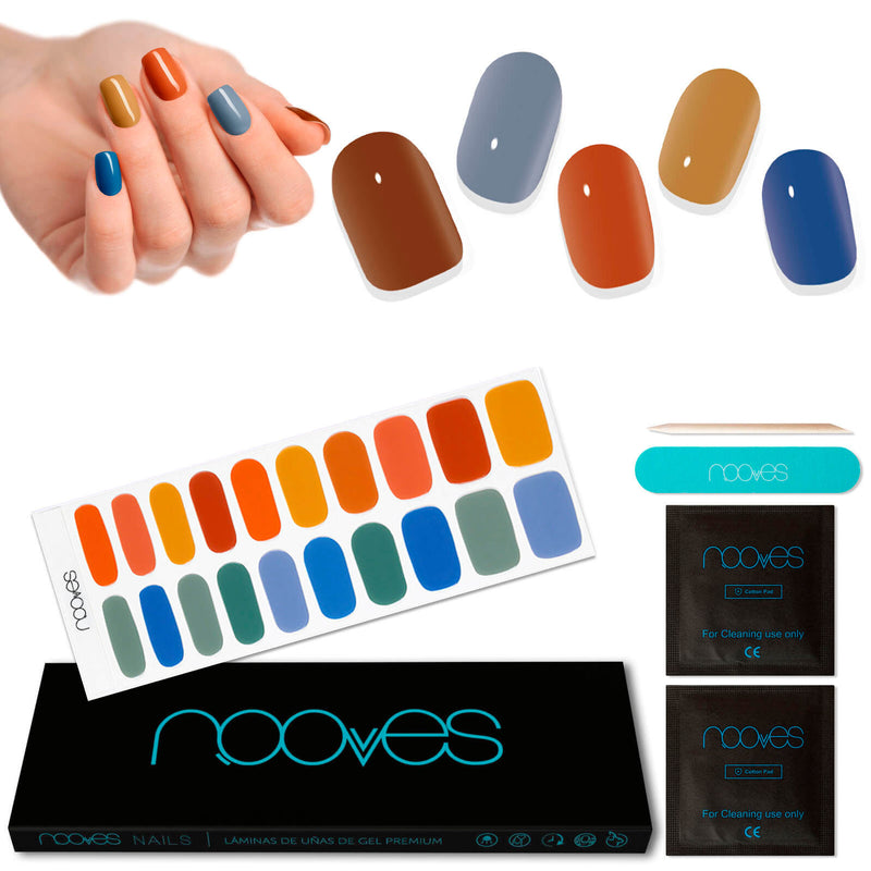 Packaging Láminas Láminas de Gel - Nature´s Canvas - Nooves Nails - Incluye lima y palito de naranjo