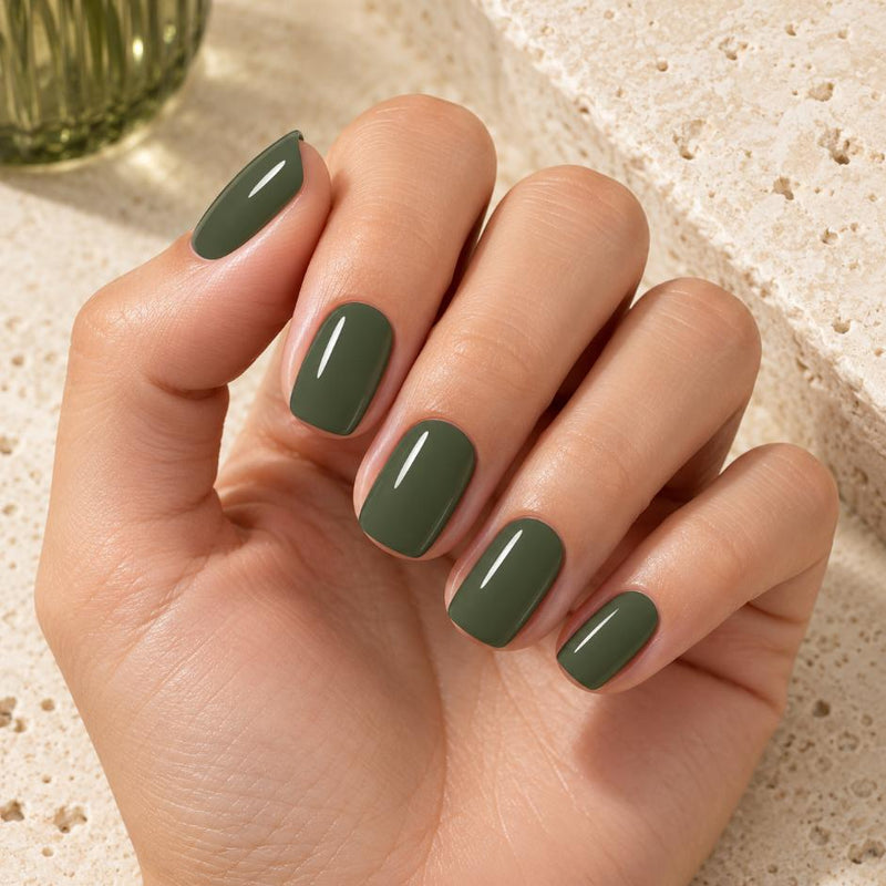 Textura y grosor láminas Olive Night - Gel auténtico semicurado al 60%