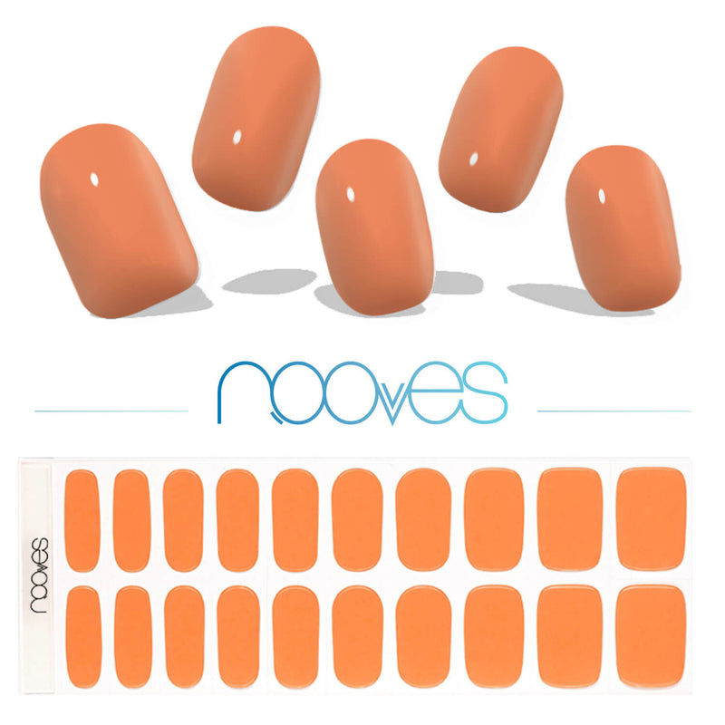 Láminas resistentes al agua Láminas de Gel - Orange Glow - Nooves Nails - Duración más de 14 días