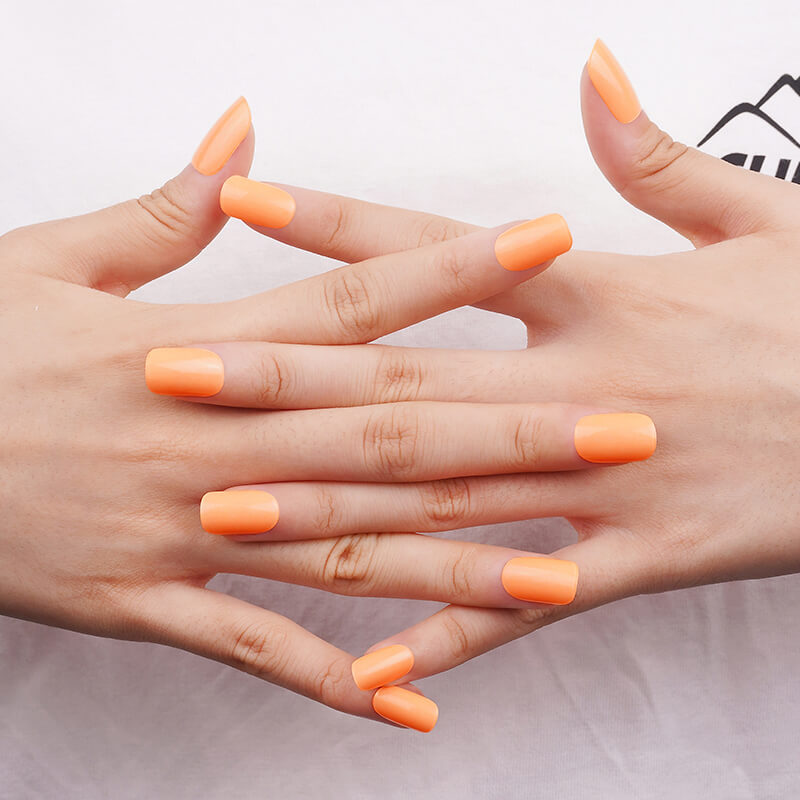 Láminas de Gel Semicuradas Láminas de Gel - Orange Glow - Nooves Nails - Calidad Profesional Nooves
