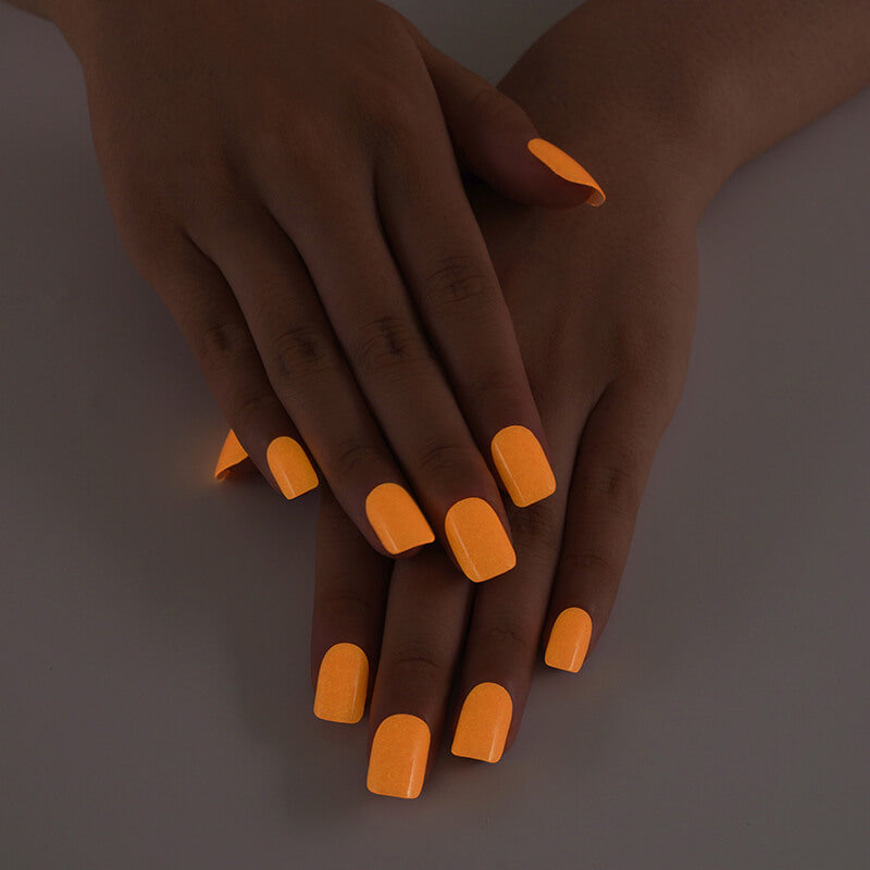 Diseño de uñas Láminas de Gel - Orange Glow - Nooves Nails - Veganas, Cruelty-Free y Hema-Free