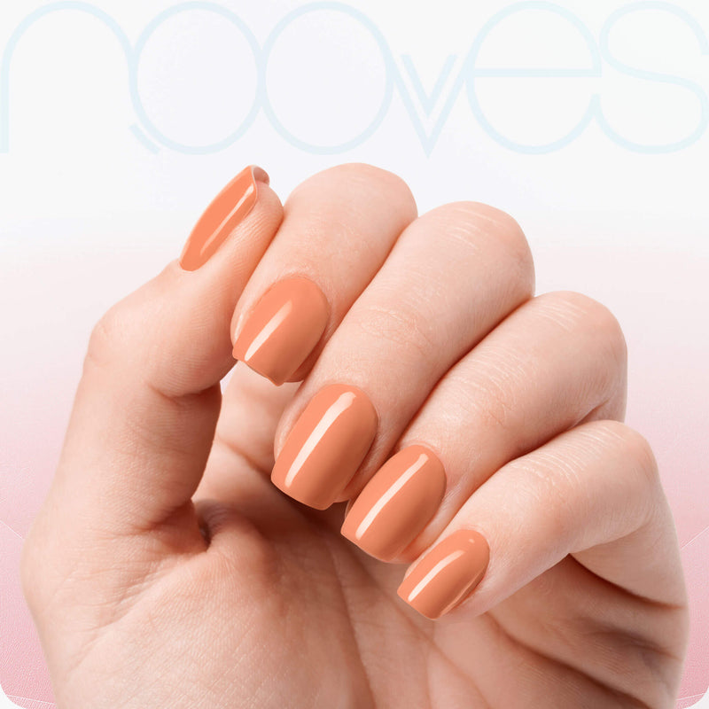 Tendencia manicura Láminas de Gel - Orange Glow - Nooves Nails - Estilo moderno y elegante