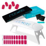 Pack Lámina de uñas de gel Premium precurado Nooves Nails Diseños Rojos + Lámpara uñas UV/LED PORTÁTIL 8w