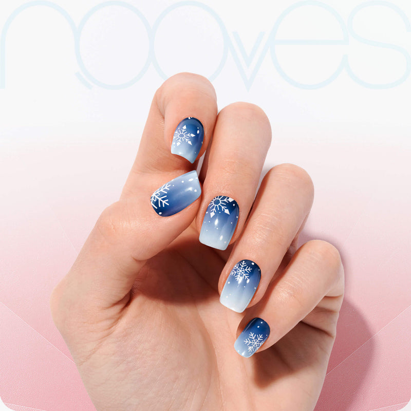 Diseño de uñas Láminas de Gel - Polar Chill - Nooves Nails - Veganas, Cruelty-Free y Hema-Free