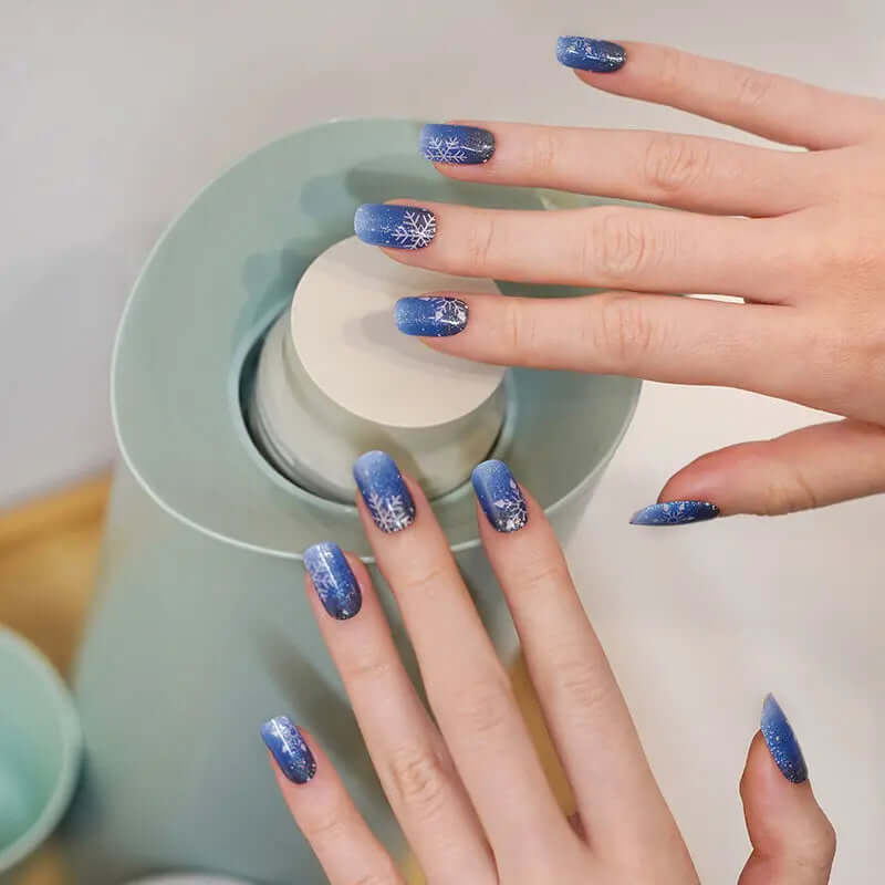Kit de uñas de gel Láminas de Gel - Polar Chill - Nooves Nails - Fácil aplicación sin torno