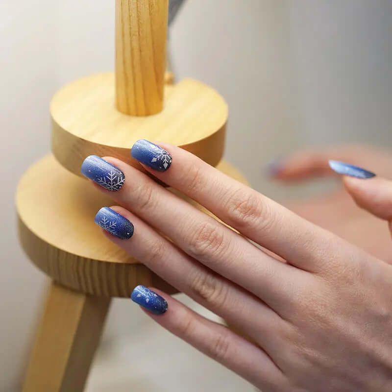 Cómo quedan las uñas de gel Láminas de Gel - Polar Chill - Nooves Nails - Antes y después