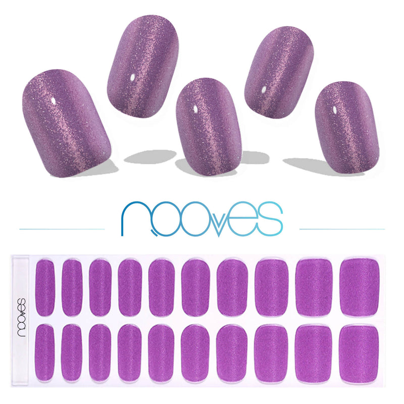 Packaging Láminas Láminas de Gel - Purple Twist - Nooves Nails - Incluye lima y palito de naranjo