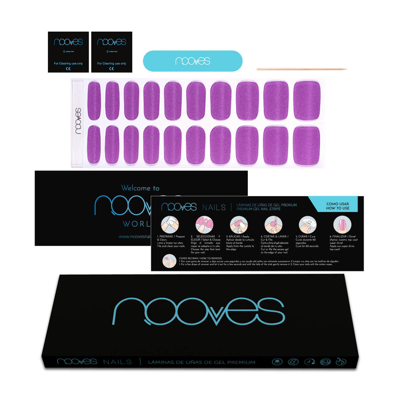 Tendencia manicura Láminas de Gel - Purple Twist - Nooves Nails - Estilo moderno y elegante