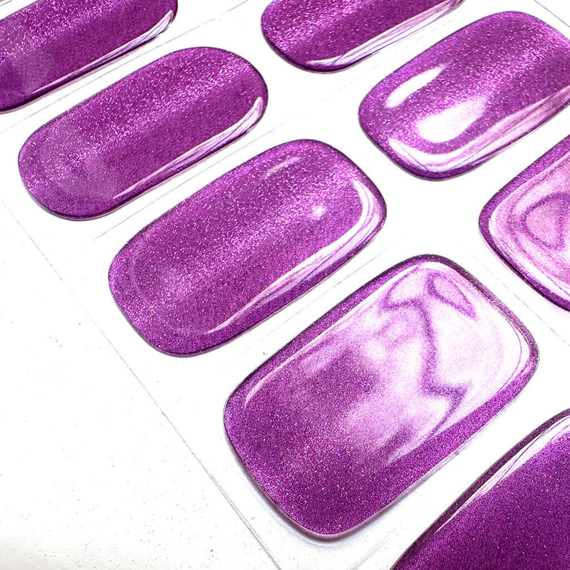 Diseño de uñas Láminas de Gel - Purple Twist - Nooves Nails - Veganas, Cruelty-Free y Hema-Free