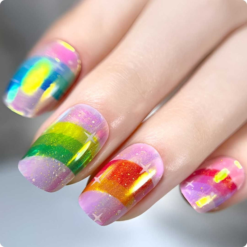 Gel Sheets - Rainbow Star - Nooves Nails