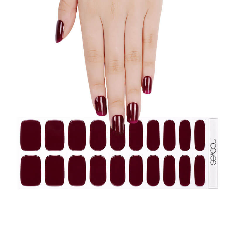 Textura y grosor láminas Láminas de Gel - Red Wine - Nooves Nails - Gel auténtico semicurado al 60%