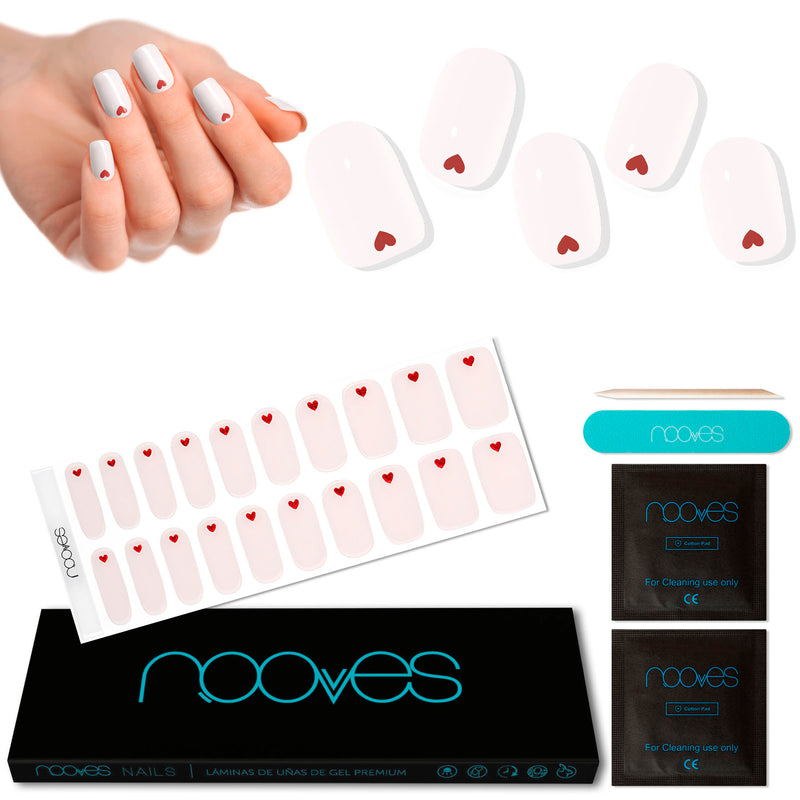 Cómo quedan las uñas de gel Láminas de Gel - Romance - Nooves Nails - Antes y después