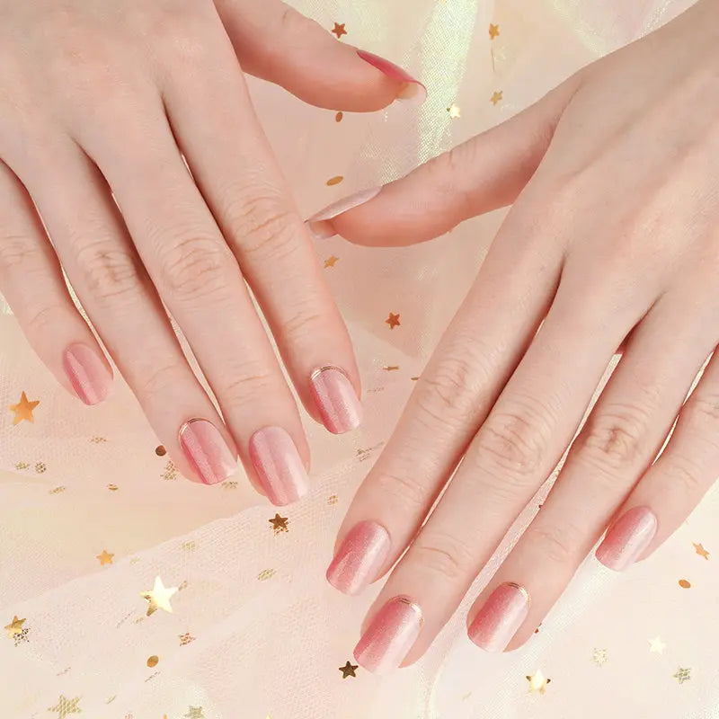 Kit de uñas de gel Láminas de Gel - Rose Petal - Nooves Nails - Fácil aplicación sin torno