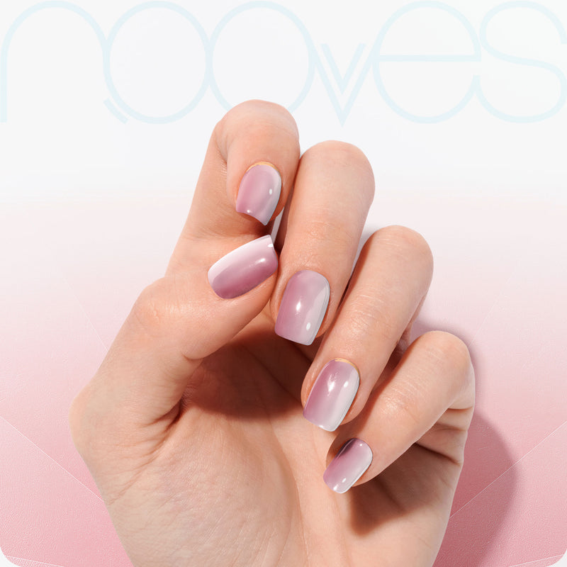 Diseño de uñas Láminas de Gel - Rose Petal - Nooves Nails - Veganas, Cruelty-Free y Hema-Free