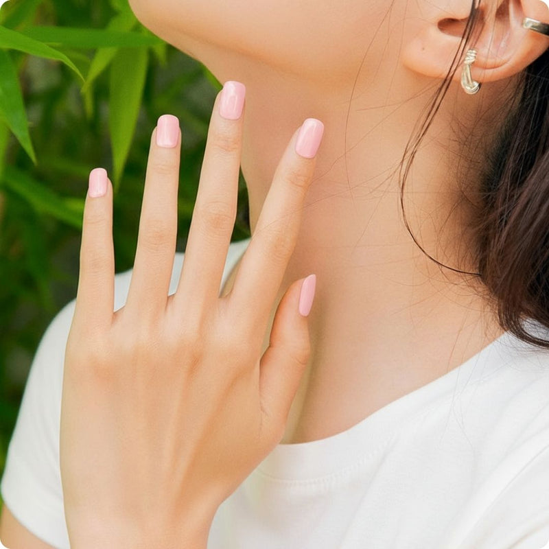 Diseño de uñas Folhas de Gel - Rose Pâle - Nooves Nails - Veganas, Cruelty-Free y Hema-Free