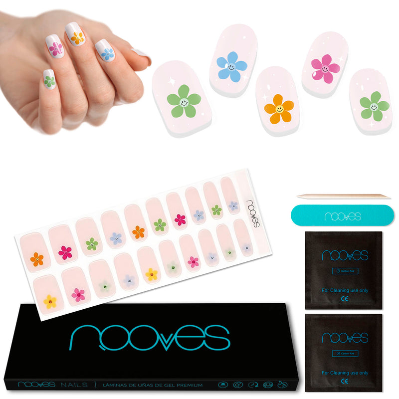 Gel Nail - Smiley Flowers - Nooves Nails