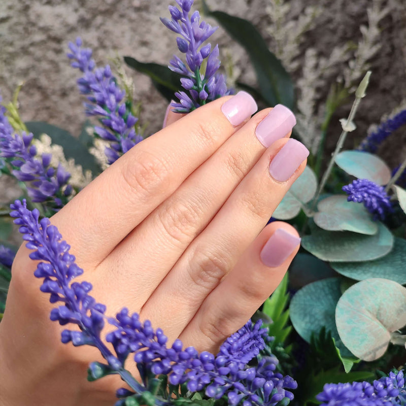 Diseño de uñas Láminas de Gel - Soft Lilac - Nooves Nails - Veganas, Cruelty-Free y Hema-Free