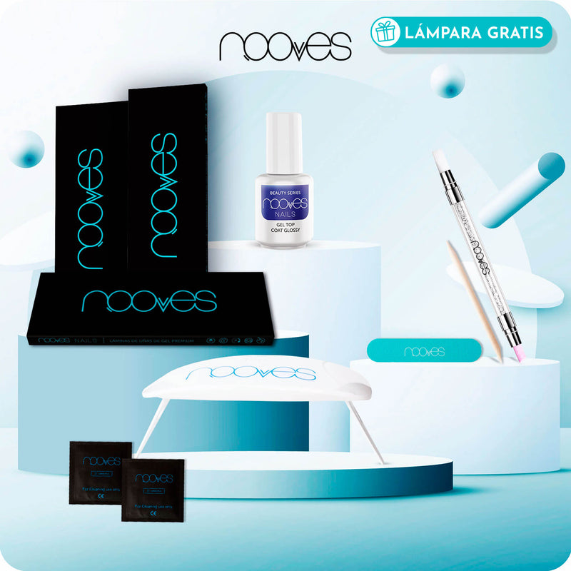 Starter Kit Beauty - Starter Pack com Top Coat - Nooves Nails - Kit Personalizable con Lámpara y Top Coat 1
