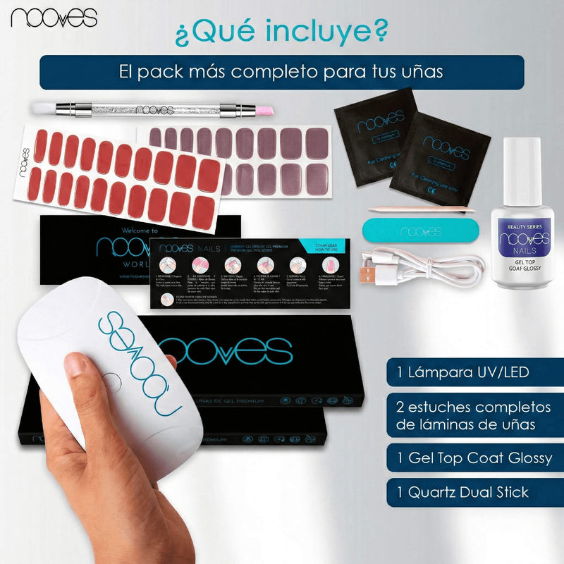 Starter Kit Beauty Red - Pack de Iniciación con Top Coat - Crimson Red - Ruby Claret