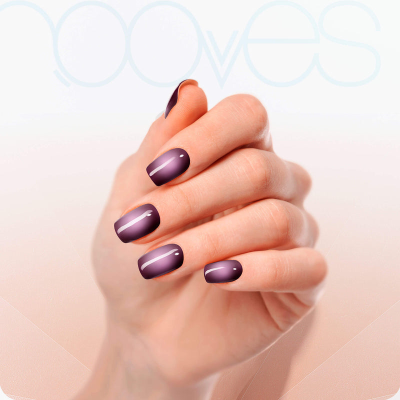 Uñas de gel Láminas de Gel - Velvet Halo - Nooves Nails curadas con lámpara UV - Brillo espejo
